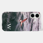 SEAGULL VLIEGT OVER DE WAVEMONOGRAM Case-Mate iPhone CASE (Achterkant (horizontaal))
