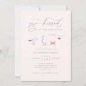 Seagulls Beach Sun Kissed Bridal Shower Invitation (Devant)