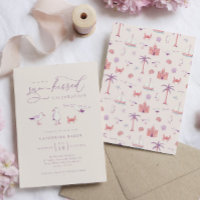 Seagulls Beach Sun Kissed Bridal Shower Uitnodigin