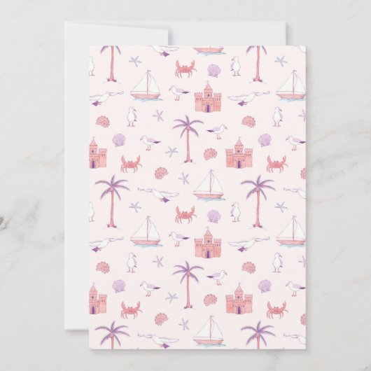 Seagulls Beach Wedding Invitation (Dos)