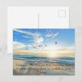 Seagulls en Beach Sunrise  Aankondigingskaart (Voorkant / Achterkant)