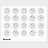 Seagulls grijze bruiloft dank u ronde sticker (Vel)