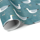 Seagulls Nautical Cadeaupapier (Rol Hoek)