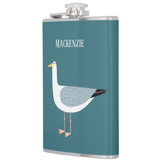 Seagulls Nautische naam Heupfles (Links)