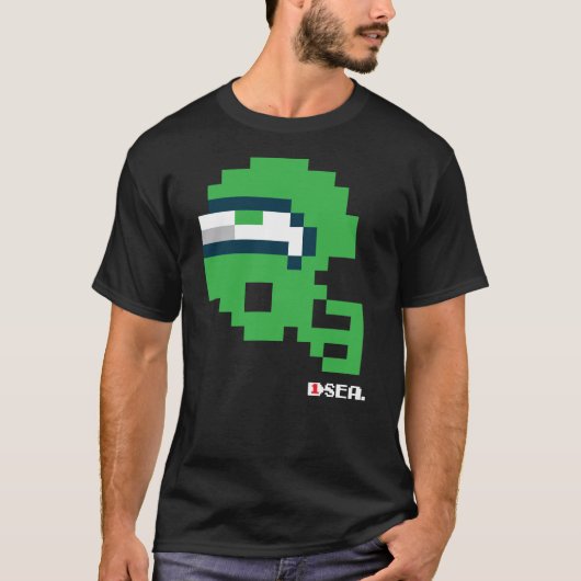 Seahawks Alternate Tecmo Bowl Helm T-Shirt (Voorkant)