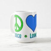 Seahawks Blue Green Peace Love BBG Mug (Devant gauche)