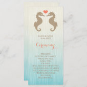 Seahores in Love Mariage Ceremony Programme (Devant / Derrière)