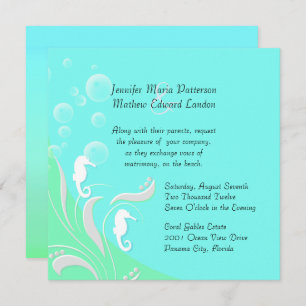 Seahors Faire-part de mariage moderne