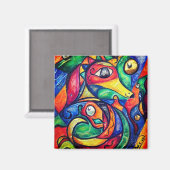 Seahorse Abstractie Magneet (Voorkant / Achterkant)