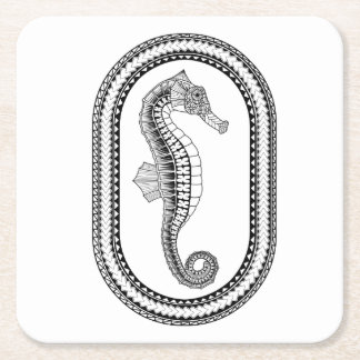 Seahorse Adult Colour Paper Onderzetter