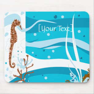 Seahorse Aquatic Aqua Mousepad Muismat