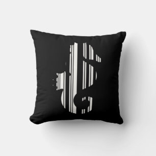SEAHORSE BAR CODE Fish Barcode Patroon Design Kussen