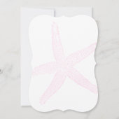 Seahorse Beach Baby Invitation (fille) (Dos)