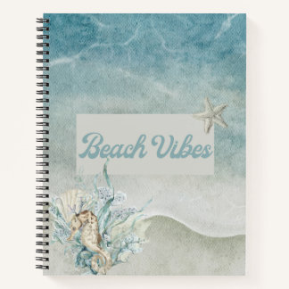 Seahorse Beach Thème Carnet Spiral