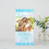 SeaHorse Beach Wedding Photo Enregistrer la carte  (Debout devant)