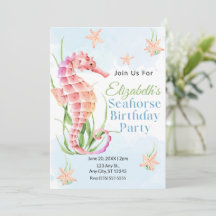 Seahorse Birthday Invitation