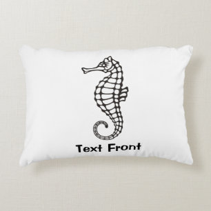 Seahorse Black Accent Kussen