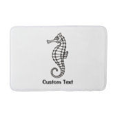 Seahorse Black Badmat (Voorkant)
