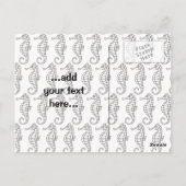 Seahorse Black Briefkaart (Achterkant)