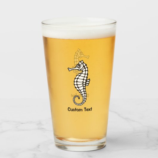 Seahorse Black Glas (Voorkant gevuld)