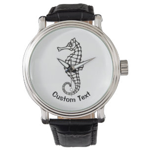 Seahorse Black Horloge
