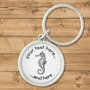 Seahorse Black Sleutelhanger