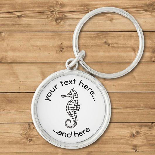 Seahorse Black Sleutelhanger