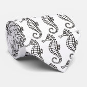 Seahorse Black Stropdas (Opgerold)