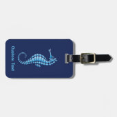 Seahorse Blue Bagagelabel (Voorkant horizontaal)