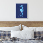 Seahorse Blue Canvas Afdruk (Insitu (Slaapkamer))
