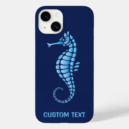 Seahorse Blue Case-Mate iPhone Case (Achterkant)