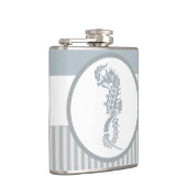 Seahorse Blue Classic Nautical Elegant Heupfles (Rechts)
