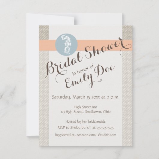 Seahorse Blue Classic Nautical Elegant Kaart (Voorkant)