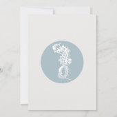 Seahorse Blue Classic Nautical Elegant Kaart (Achterkant)