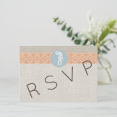 Seahorse Blue Classic Nautical Elegant Kaart (Staand voorkant)