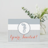 Seahorse Blue Classic Nautical Elegant Kaart (Staand voorkant)