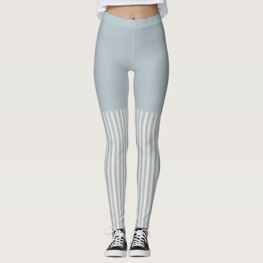 Seahorse Blue Classic Nautical Elegant Leggings (Voorkant)