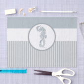 Seahorse Blue Classic Nautical Elegant Tissuepapier (Craft)