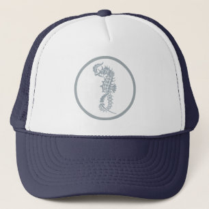 Seahorse Blue Classic Nautical Elegant Trucker Pet