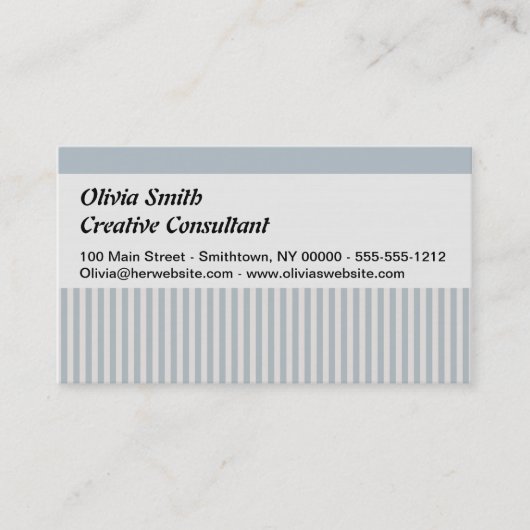 Seahorse Blue Classic Nautical Elegant Visitekaartje (Voorkant)