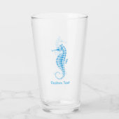 Seahorse Blue Glas (Achterkant)