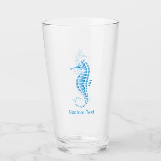 Seahorse Blue Glas (Voorkant)
