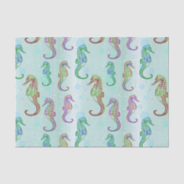 Seahorse Blue Green Tissuepapier