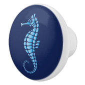 Seahorse Blue Keramische Knop (Rechts)