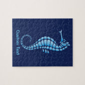 Seahorse Blue Legpuzzel (Horizontaal)