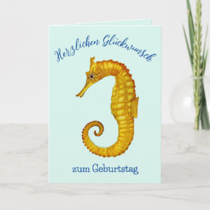 Seahorse Bonne carte d'anniversaire