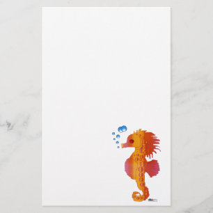 Seahorse Bubble Baby Briefpapier