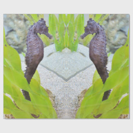 Seahorse cadeauverpakking cadeaupapier