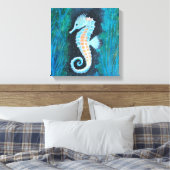 Seahorse canvas art afdruk (Insitu (Slaapkamer))