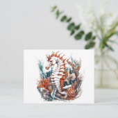 Seahorse Cartoon Briefkaart (Staand voorkant)